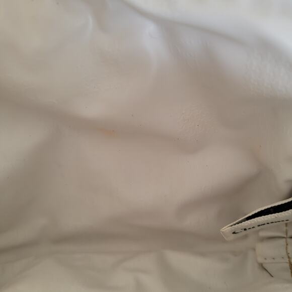 Christian Dior Vintage Beige Whit Cosmetic Bag Make Up Zip Pouch Polka Dot Small - Picture 4 of 12